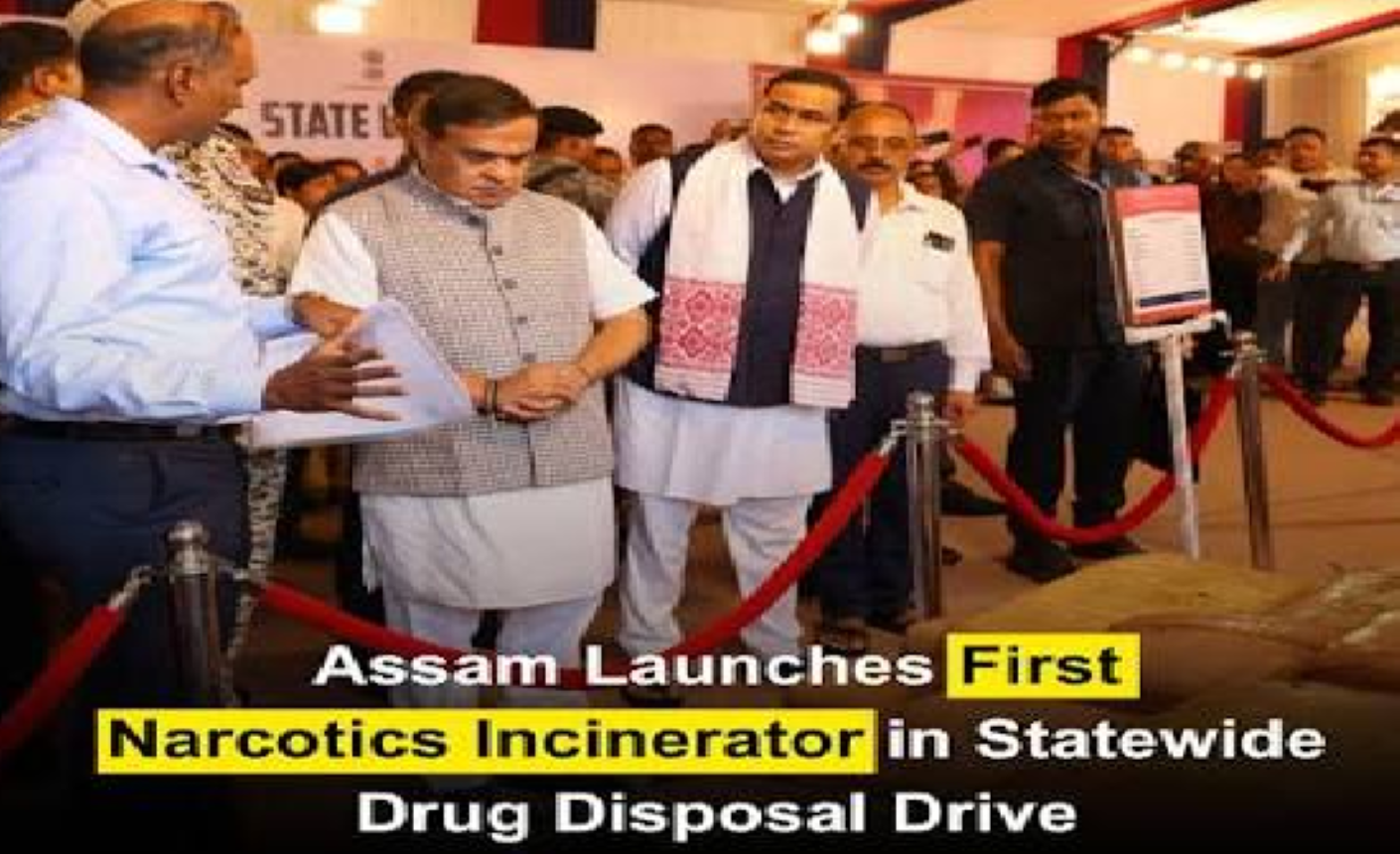 Assam launched a statewide drug disposal campaign